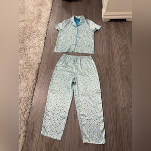 Delicates Blue Polka Dot Pajama Set